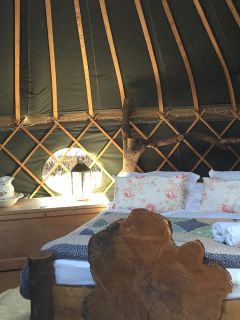 Bedside lighting at Surrey hills Yurts